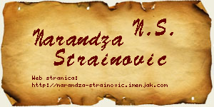 Narandža Strainović vizit kartica